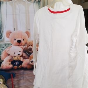 Tresics Girls White Long sleeved Pajama Shirt